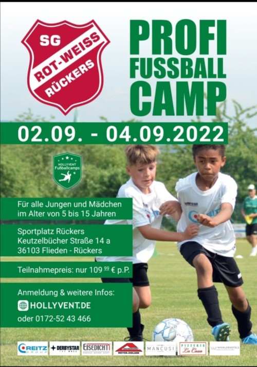 PROFI FUSSBALL CAMP VOM 02. – 04.09.2022