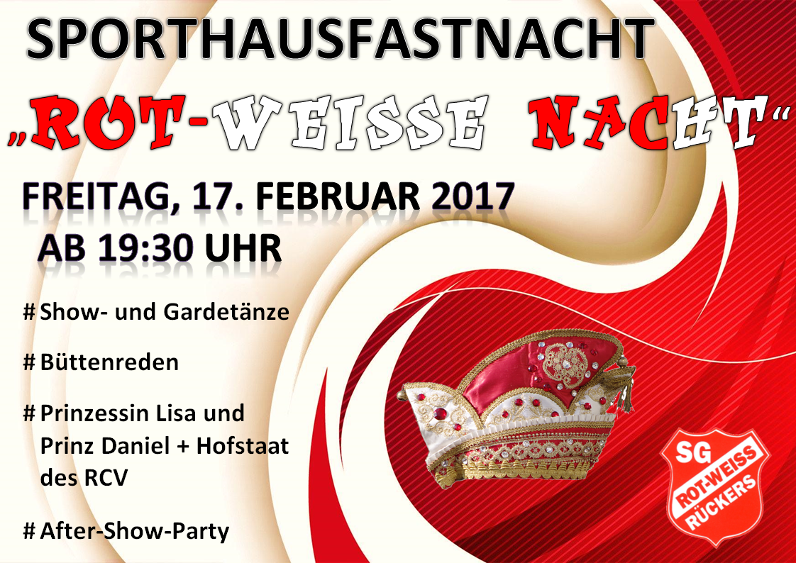 Sporthausfastnacht der SG Rückers am 17.02.2017