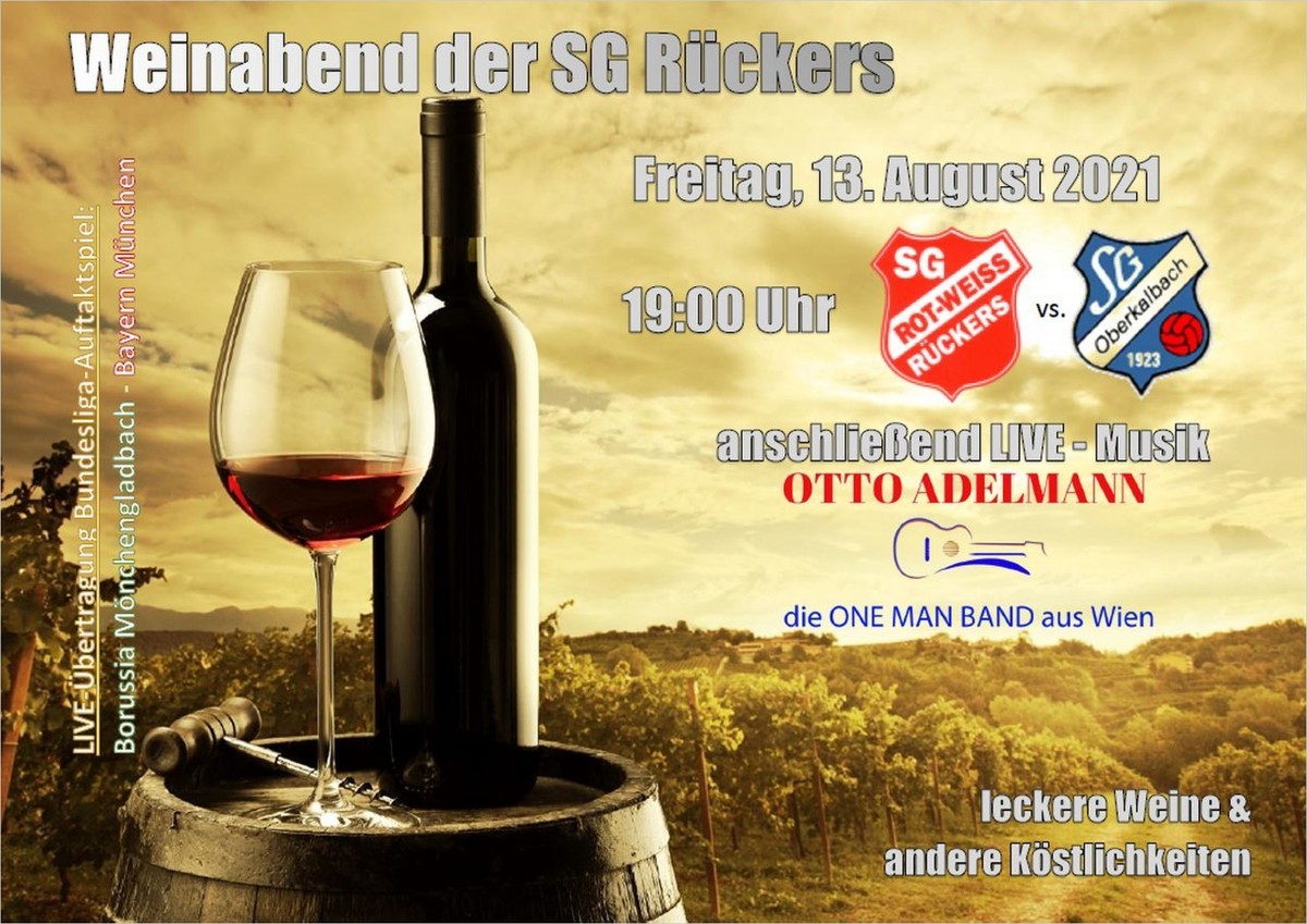 Weinabend am Sportgelände am 13.08.2021