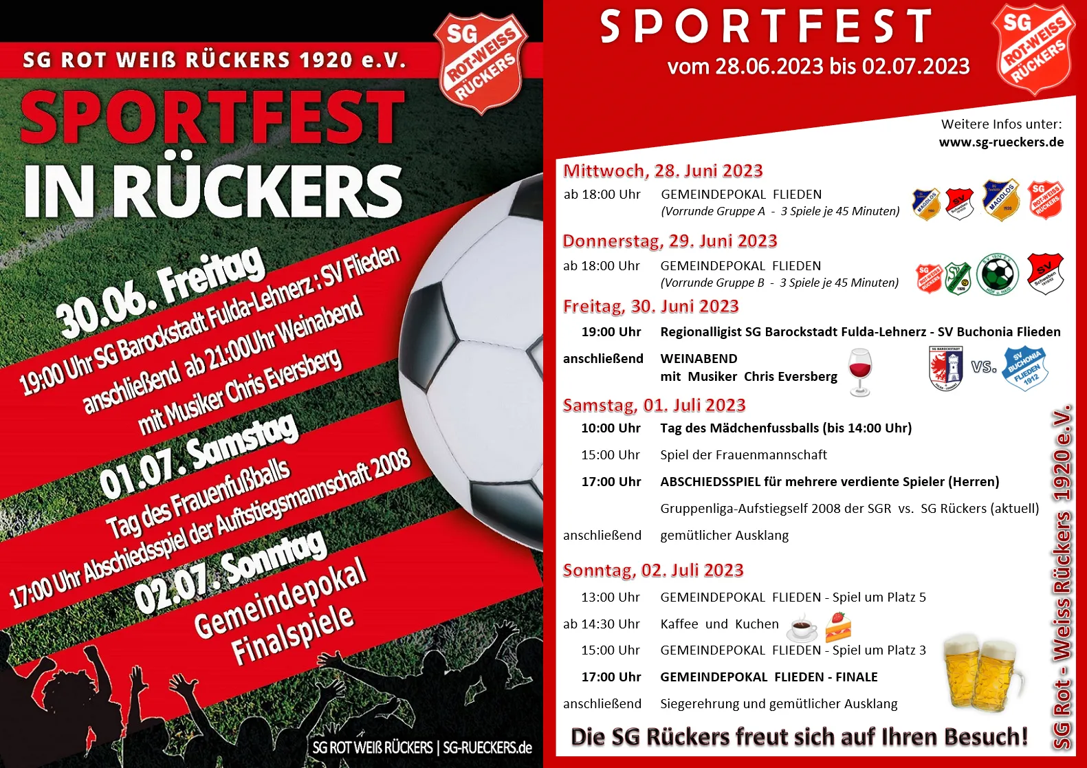 Sportfest 2023 der SG Rückers vom 28.06.2023 - 02.07.2023