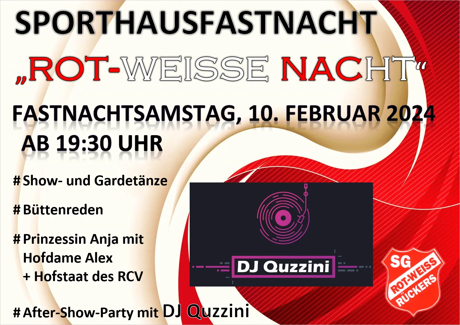 Sporthausfasching am Fastnachtsamstag, 10.02.2024