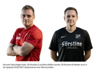 SG Rückers verlängert mit beiden Spielertrainern für die neue Saison